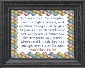 Seek First - Matthew 6:33-34